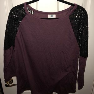 Purple dressy top medium old navy