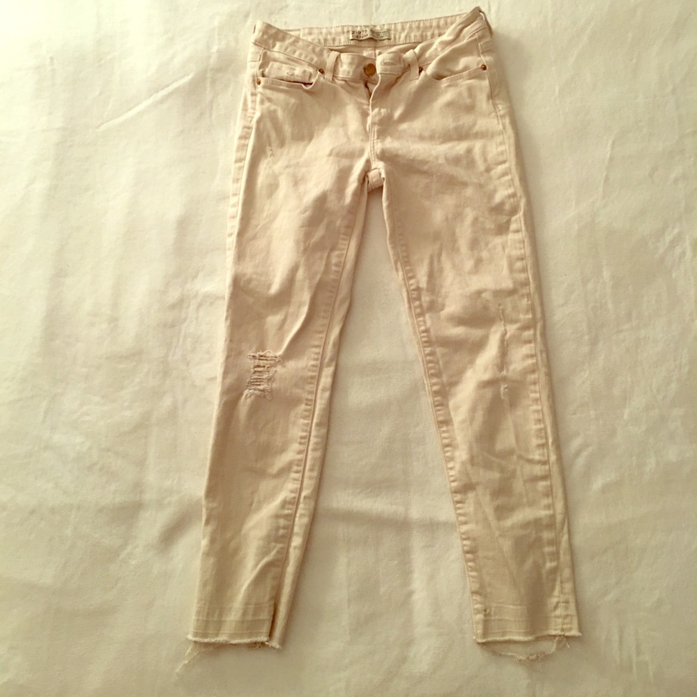 Skinny Ankle Fray Denim