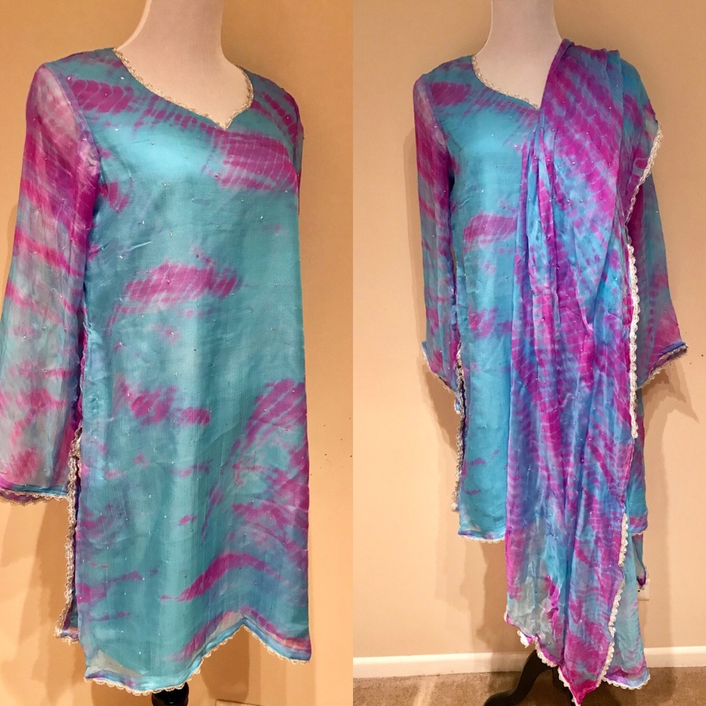 New Chiffon Salwar&Kameez Matching Dupatta