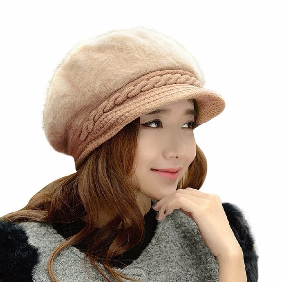 Women Girls Winter Warm Fluffy Wool Knit Hat - Picture 5 of 8