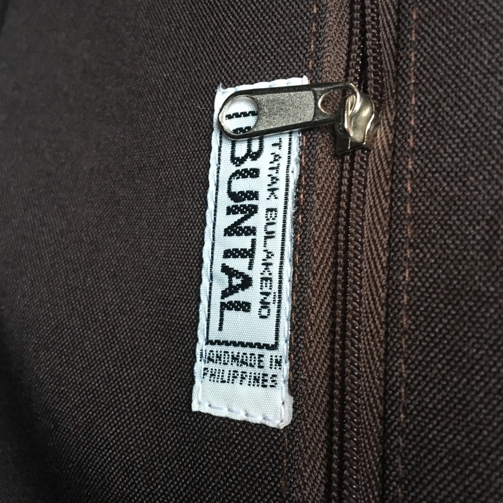 Orange Buntal Round Wooden Handle Tote Handbag - Picture 8 of 8