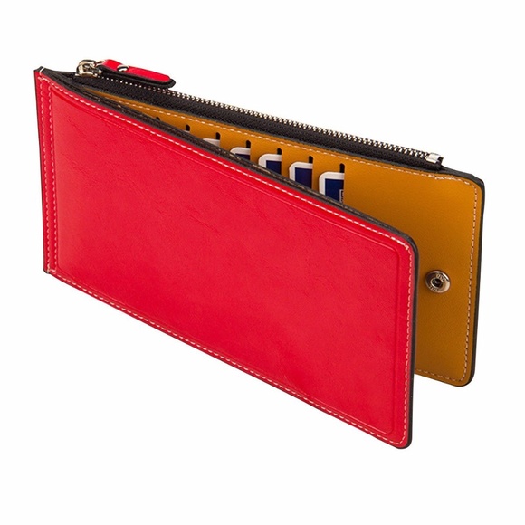 Womens Thin Multi Card Case Organizer Wallet - Picture 2 of 5