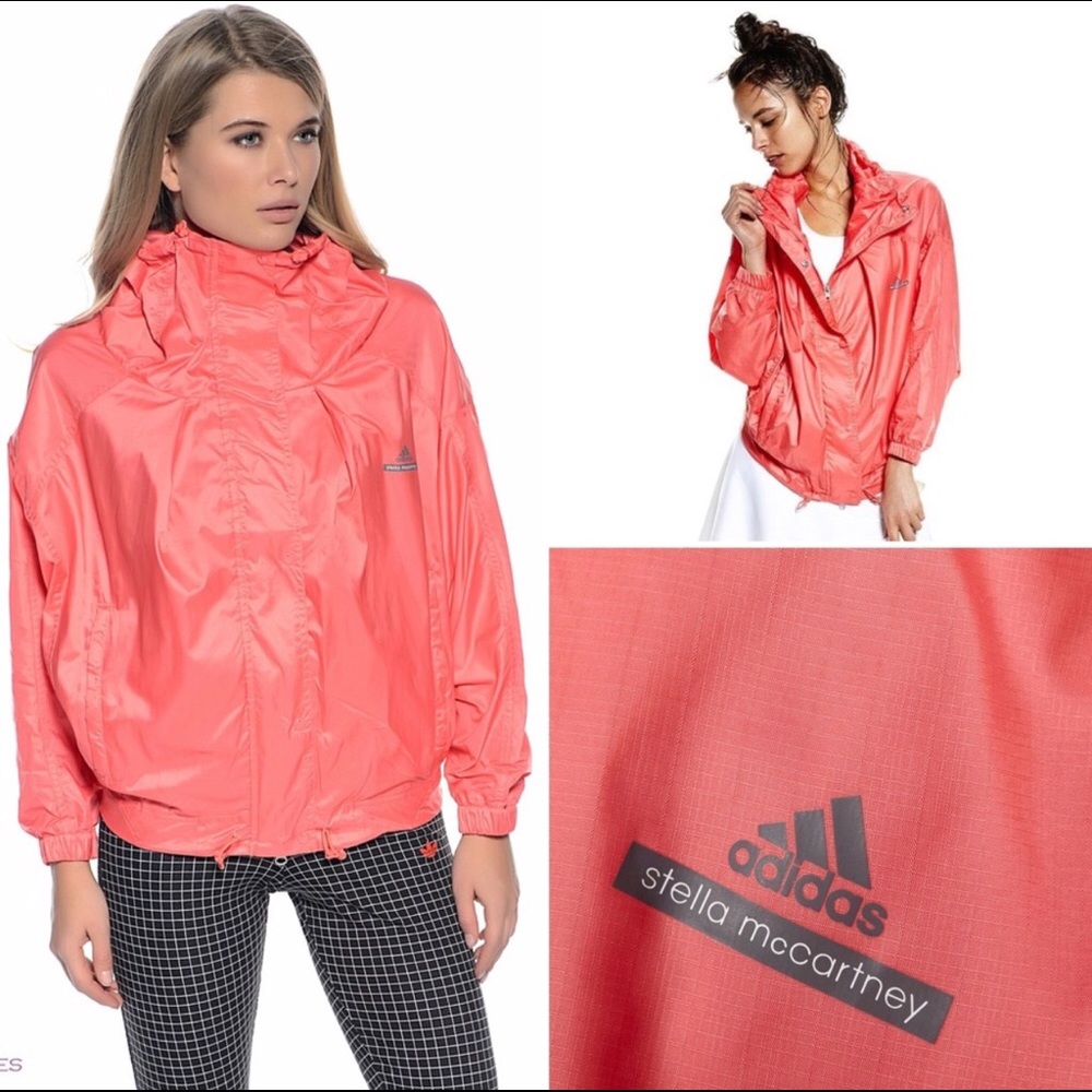 Stella McCartney bright salmon windbreaker
