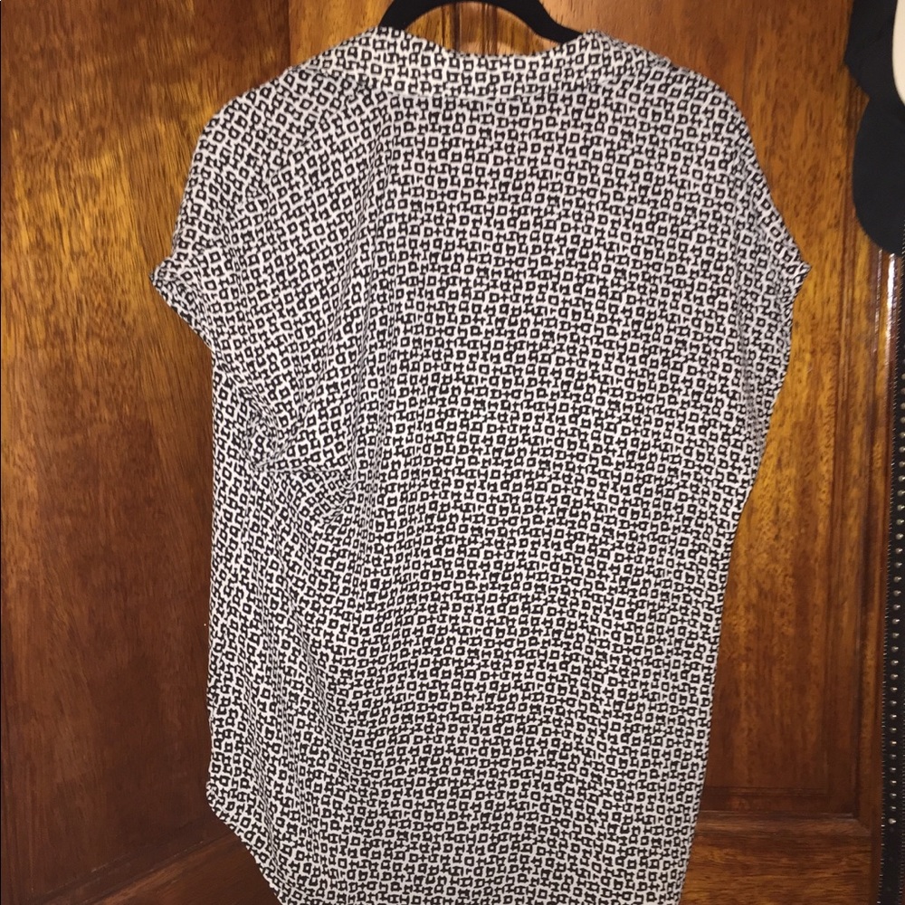 Patterned Chiffon Collared Top - image 2