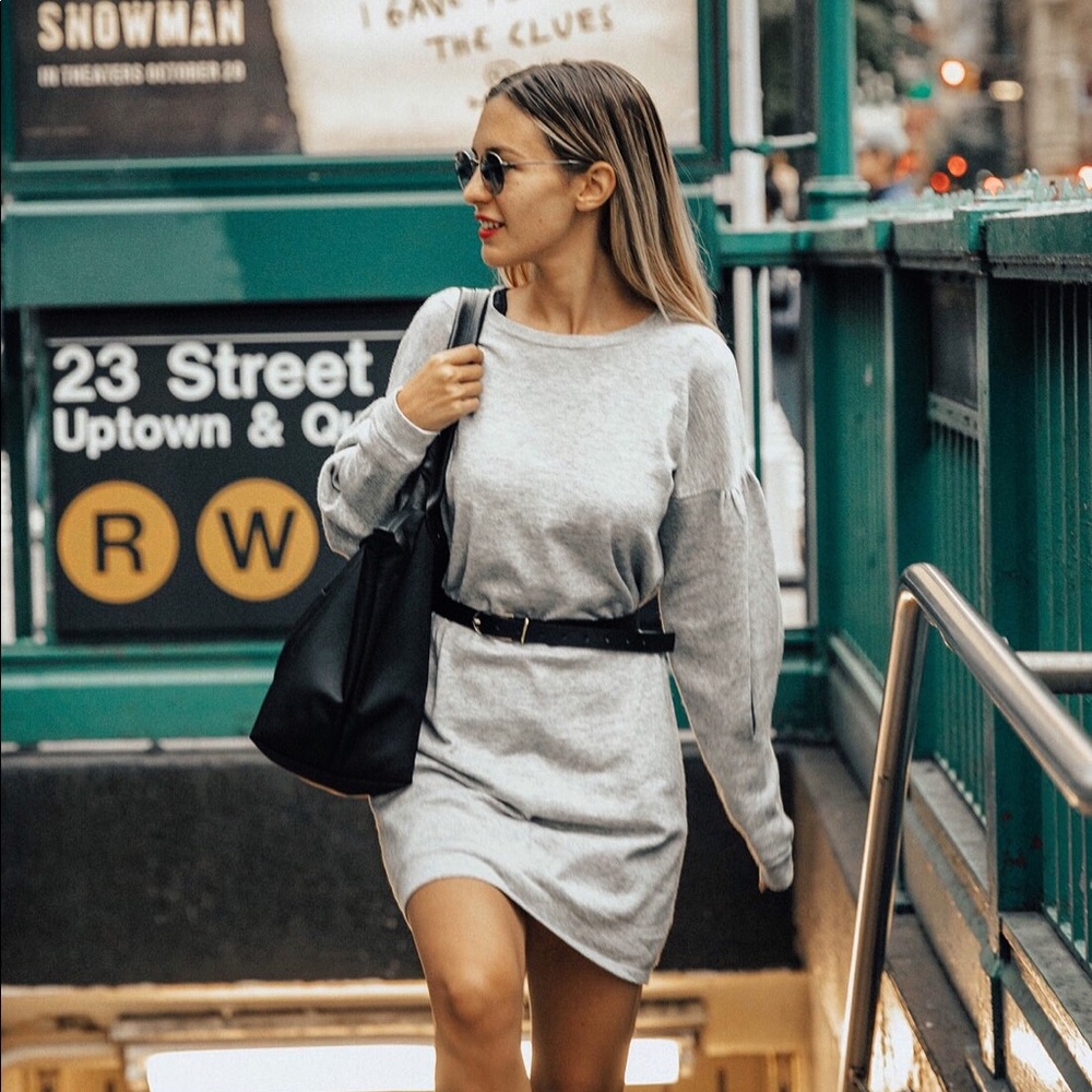ASOS sweater dress - size small in gray.