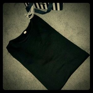 Nwot Black , Patchwork , Long -sleeved Shirt