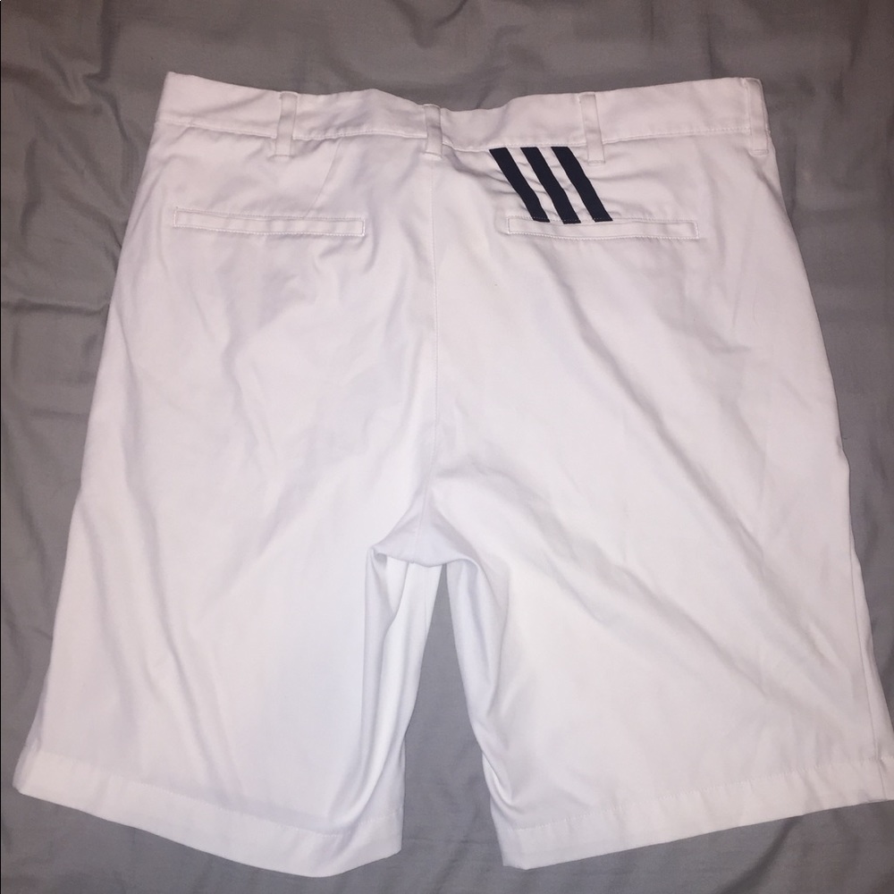 Adidas Men's 3-Stripe Golf Shorts-WHITE