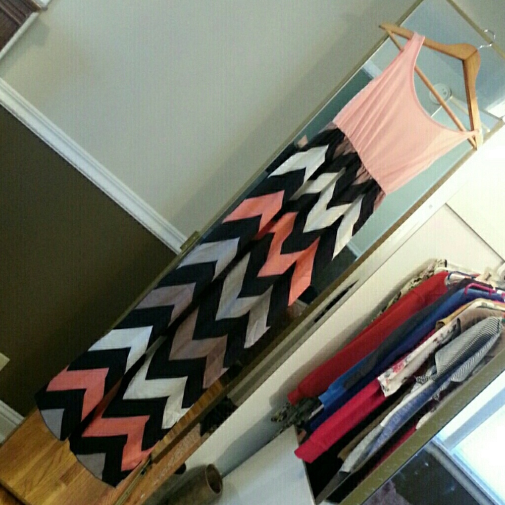 Chevron maxi dress