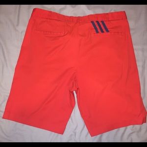 Adidas Men's 3-Stripe Golf Shorts-BRIGHT RED