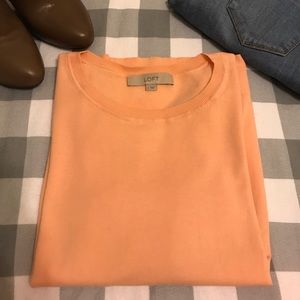 Loft Peach Cotton Sweater