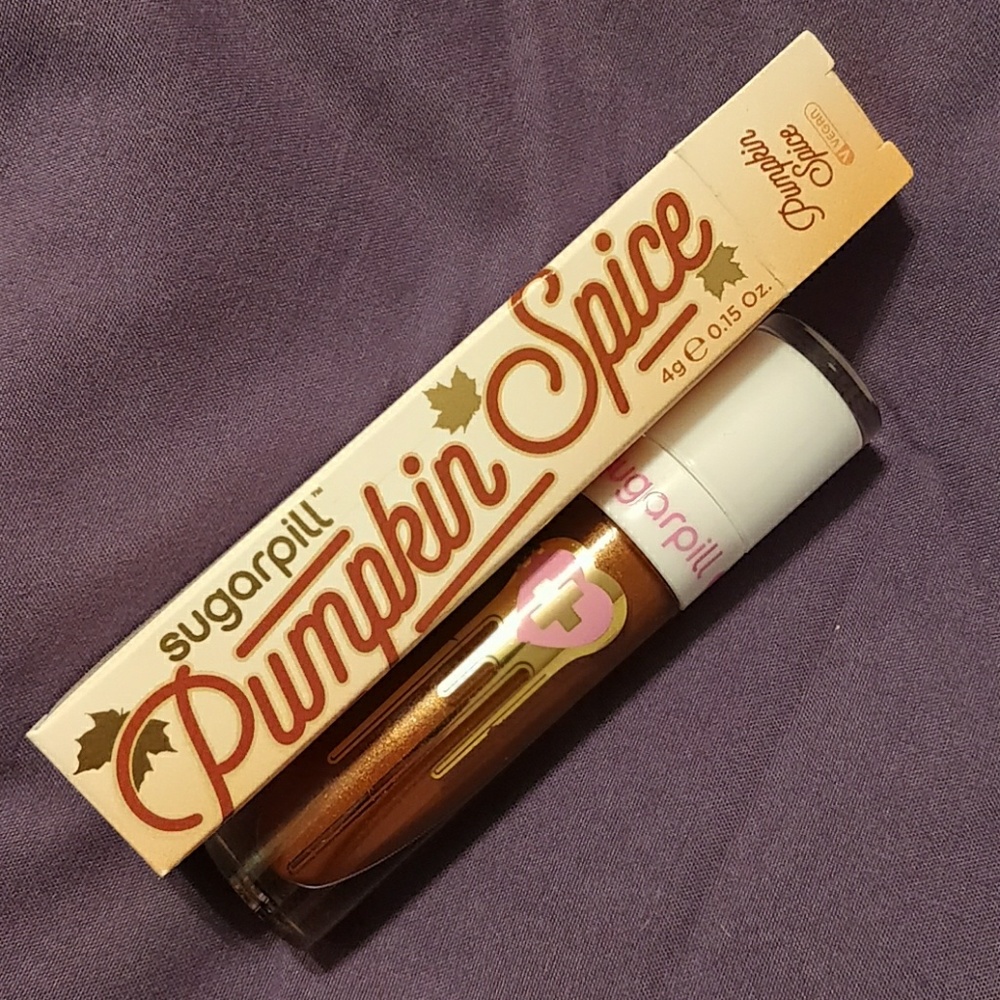 Sugarpill liquid lip color in Pumpkin Spice LE