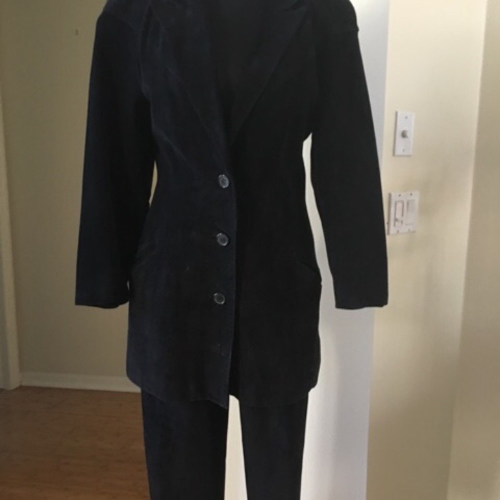 Tahari Suede Suit- blazer and pants.