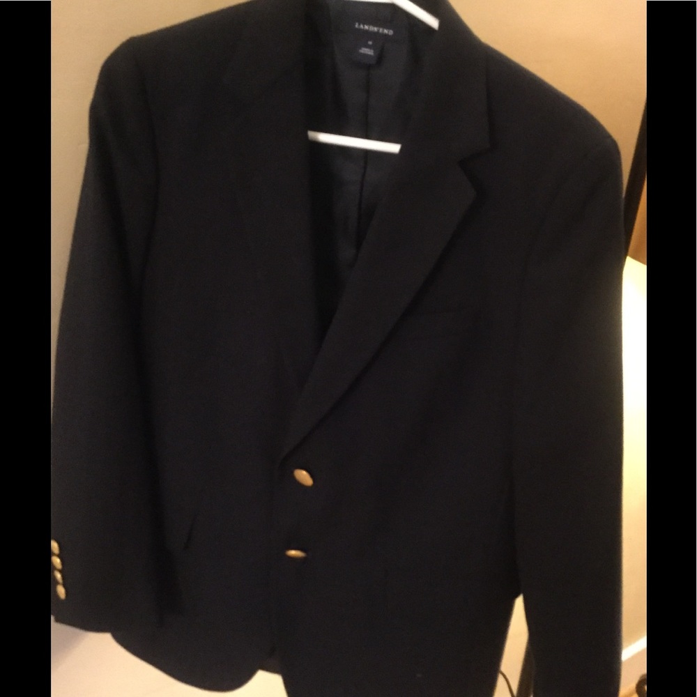 Lands End Navy Blue Boys size 14 Sport Coat