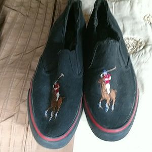 Ralph Lauren Black Mens Slip on shoes