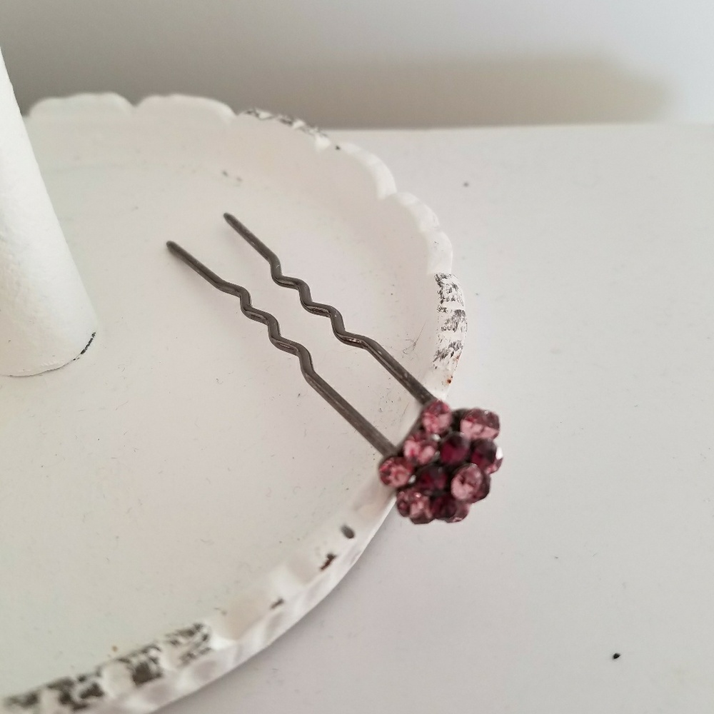 BOGO Purple Rhinestone Hair Pin