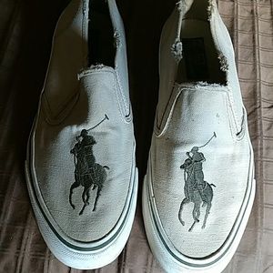 Light Tan Mens Polo Canvas Shoe