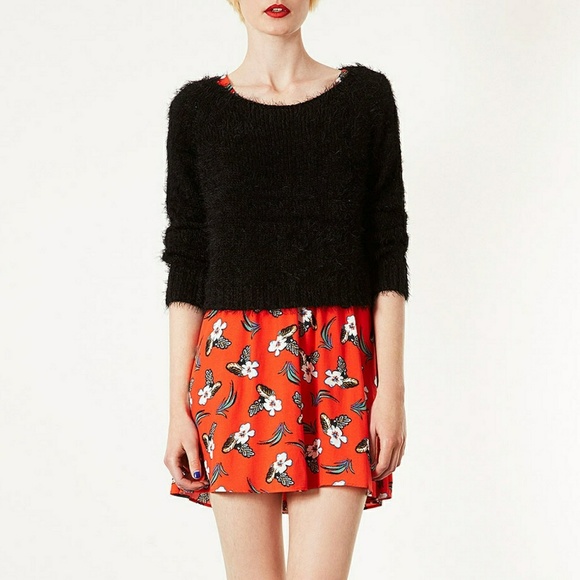 Topshop Sweaters - Topshop Knitted Fluffy Crop Sweater