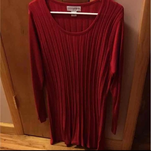 Red Tunic Dress Christmas NWOT Holidays - Picture 1 of 3