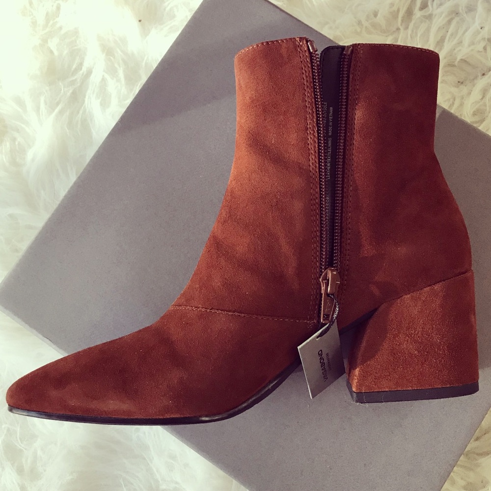 NWT Vagabond Olivia Caramel Suede Boots Brand New in Box - Picture 4 of 9