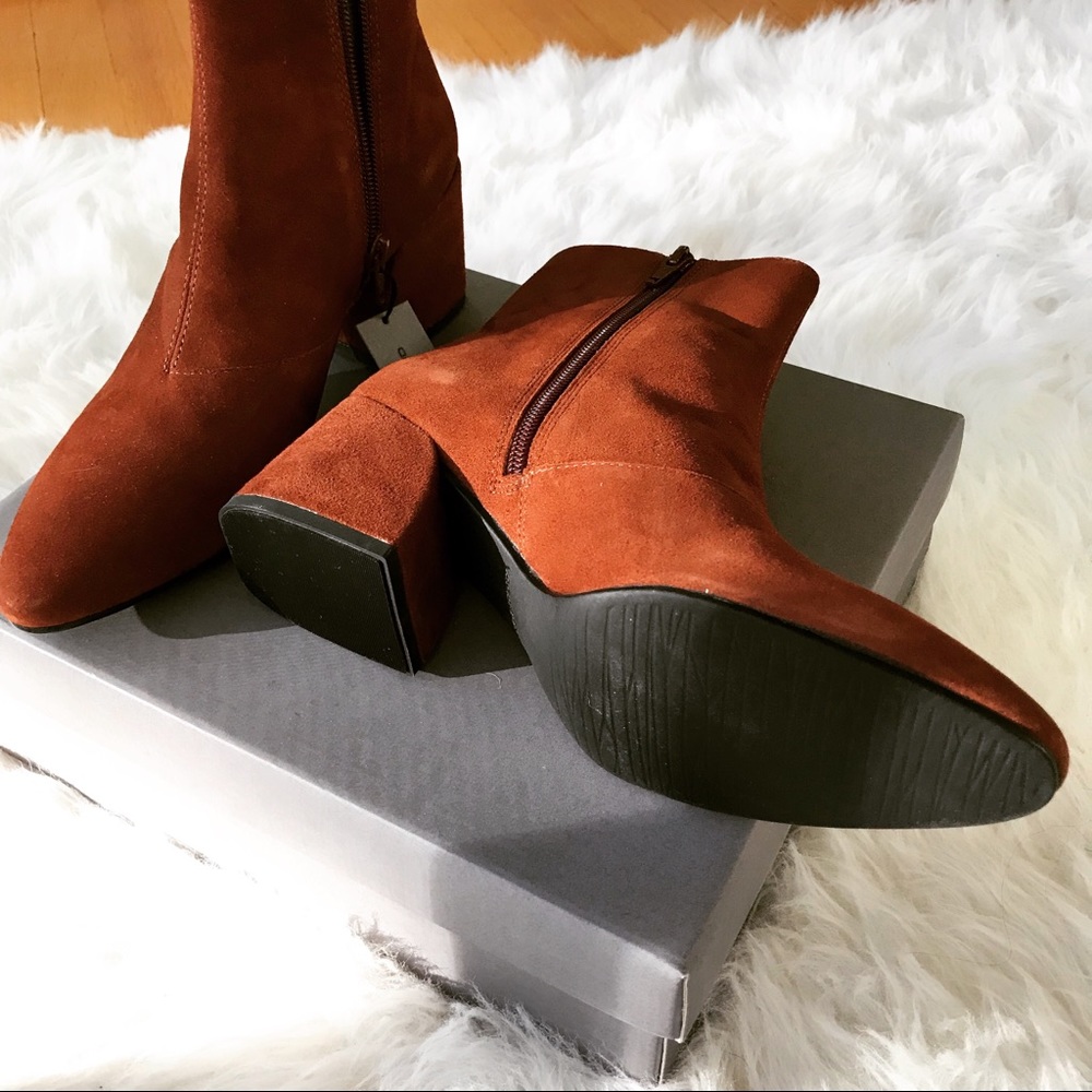 NWT Vagabond Olivia Caramel Suede Boots Brand New in Box - Picture 6 of 9