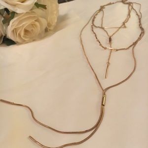 Gold chain layered necklace