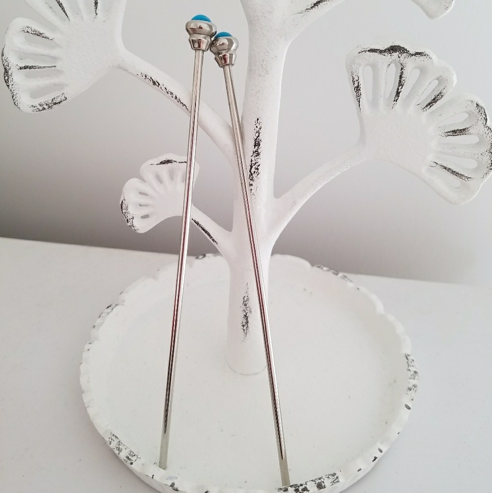 BOGO Blue & Silver Hair Sticks
