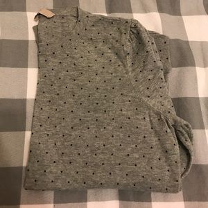Loft Grey Polka Dot Sweater