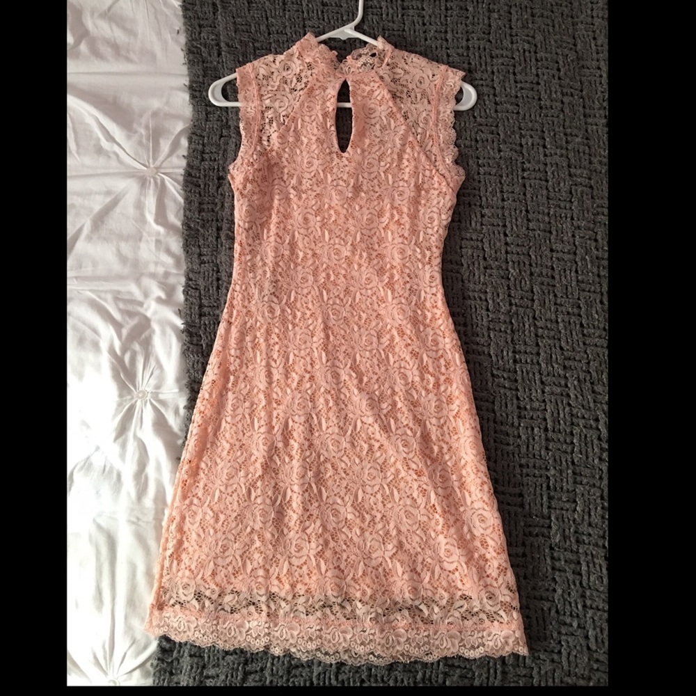 Bebe brand new lace pink dress