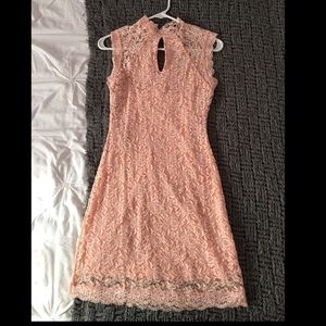 Bebe brand new lace pink dress