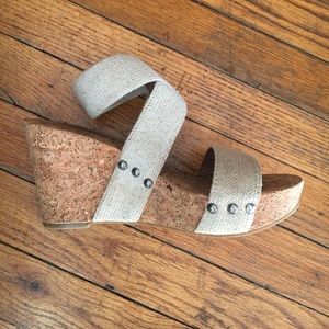 Lucky Brand cork wedges