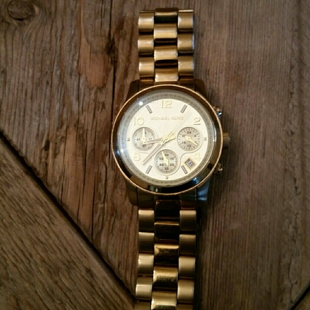 Michael Kors Gold Tone Chronograph Watch