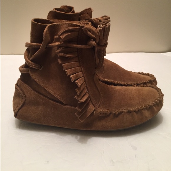 J Crew Sienna fringed moccasin booties - Picture 3 of 6