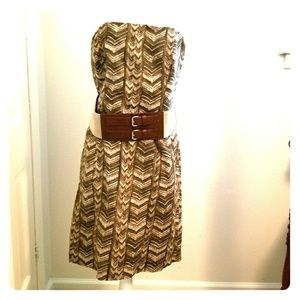 Michael Kors strapless belted dress 14