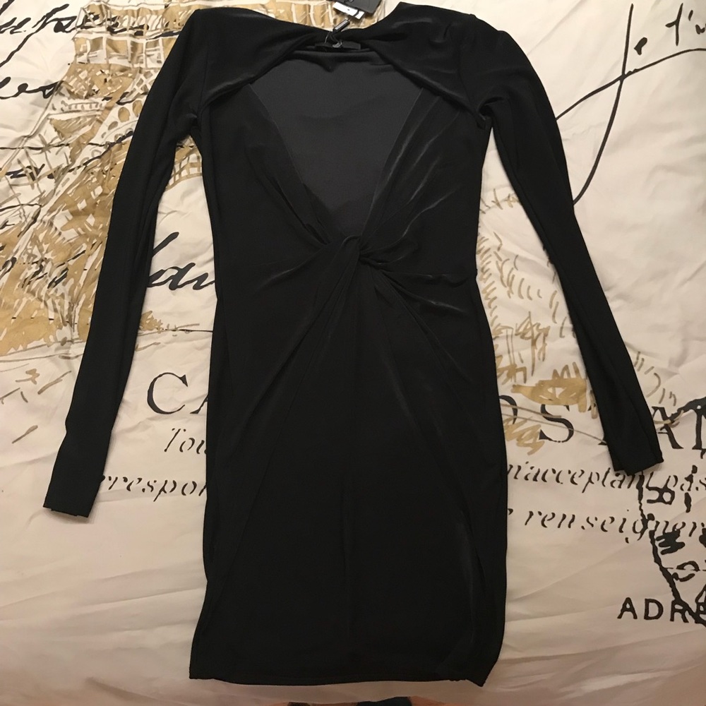 BNWT Misguided LBD with open back (US SZ 4)