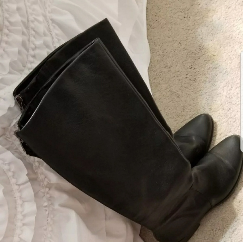 Calvin Klein black riding boots