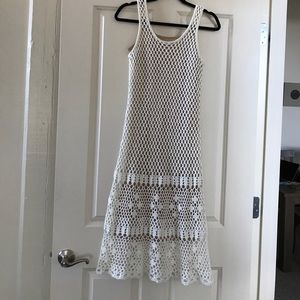 MICHAEL Michael Kors white Crochet Sweater dress