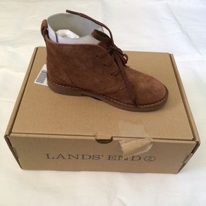 Kids Sz 12 Lands End Leather Chukka Boot NIB