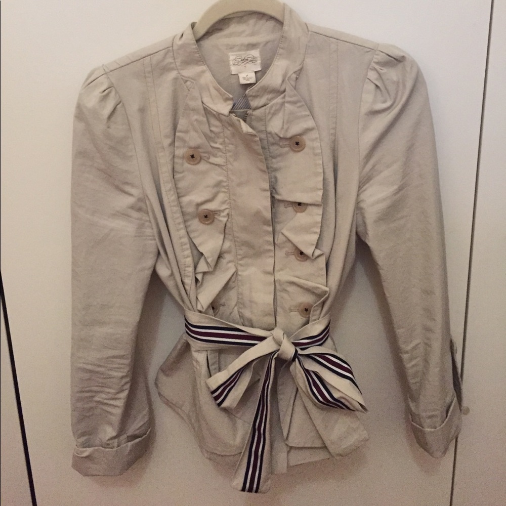 Anthropologie Tan Blazer with belt
