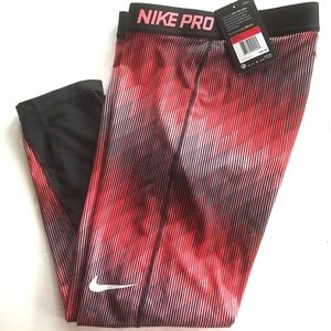 Nike Pro Dri Fit Leggings Capri Crop Size L