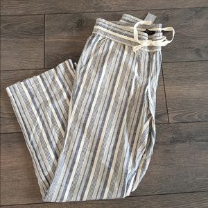 NWT Ann Taylor striped linen cotton pants