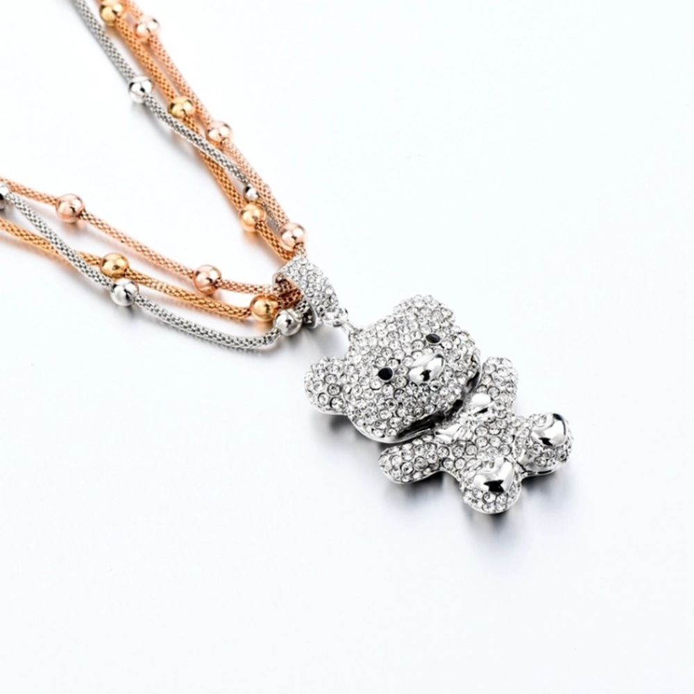 Teddy bear Icy Necklace