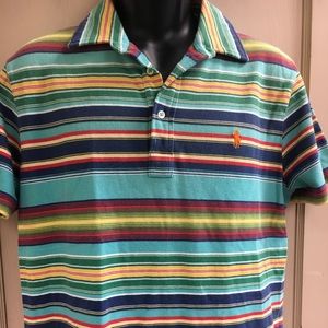 Polo By Ralph Lauren Multi-Color Stripe Polo L