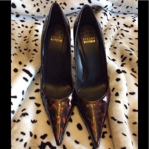Stuart Weitzman patent leather tortoise heals 8.5