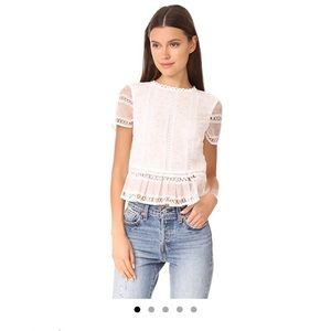 Endless rose organza pleated peplum top