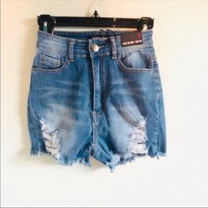 High Wasted Distressed Shorts
