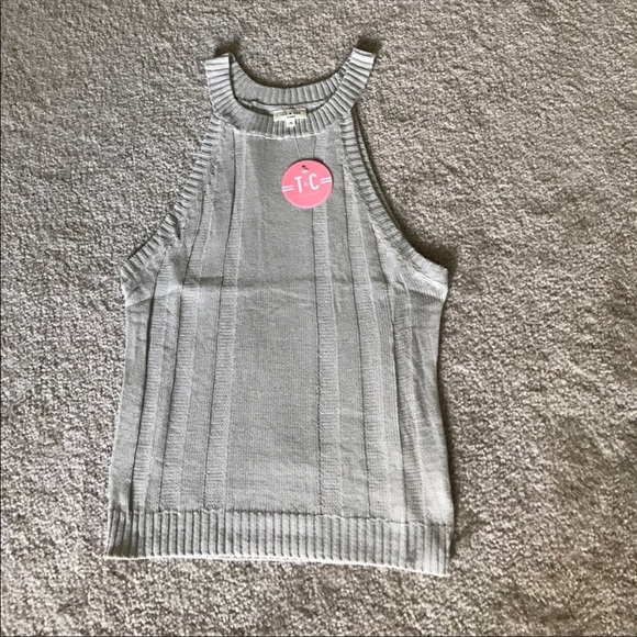 Tea n Cup Light Grey Knit Top - Picture 3 of 4