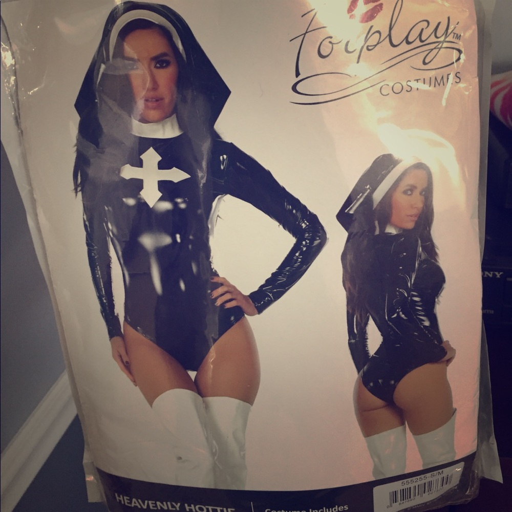 Sexy nun body suit. Halloween costume.
