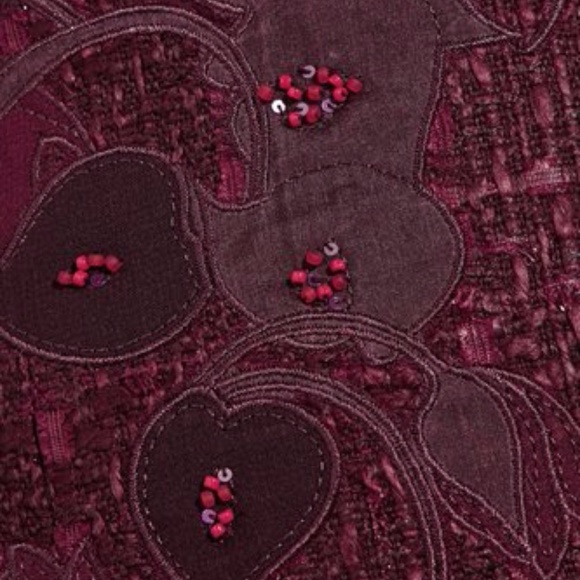 TORY-BURCH-PATSY-COAT-DARK-PLUM-NWT-Size-0 - Picture 6 of 6