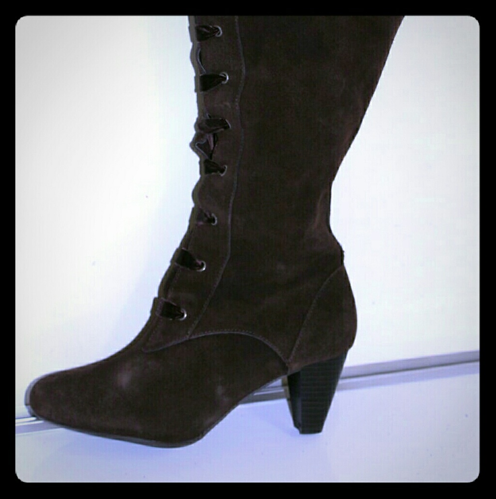 Dark Brown Suede Boots