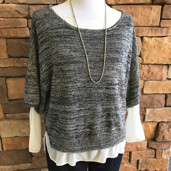 Chelsea and Theodore Sweaters - Sale🌿Chelsea and Gray, Gray Sweater Blouse